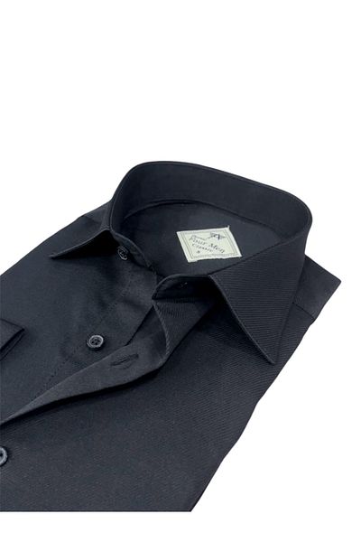 GÖMLEK GALERİSİ Classic Relaxed Fit Straight Long Sleeve Men's Shirt