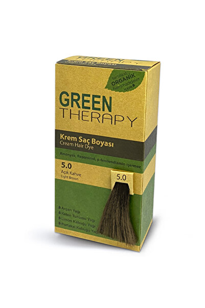 Green Therapy Cream Hair Dye 5. 0 Light Brown