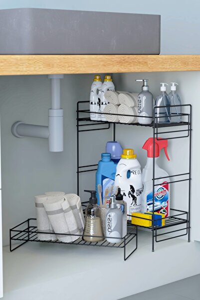 zabata 3-ярусна кухонна мийка під прилавком полиця для ванної кімнати кухонна шафа багатоцільовий органайзер дозатор миючого засобу органайзер 20X40