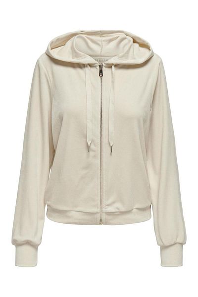ONLY Onlrebel L/s Zip String Hood Cc Γυναικείο βελούδινο φούτερ με φερμουάρ