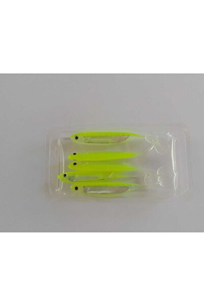 RYUJI Real Fish 8cm Silikon Yem Fosfor Sarısı Renkli (5 ADET)