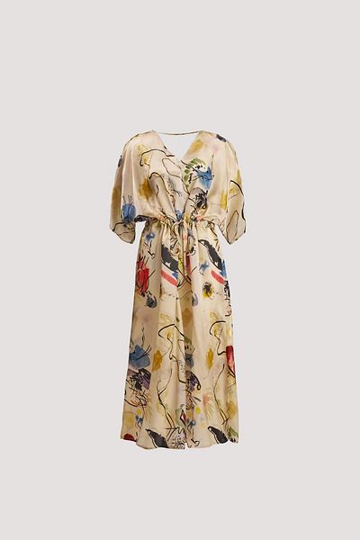 Nomads Felt Kandinsky Compositions Print Low-Cut Dress