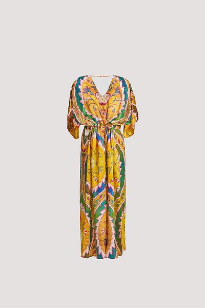 Nomads Felt İkat 22 Print Low-Cut Dress