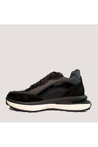 MARCOMEN Men's leather casual shoes 20343 - black - 43