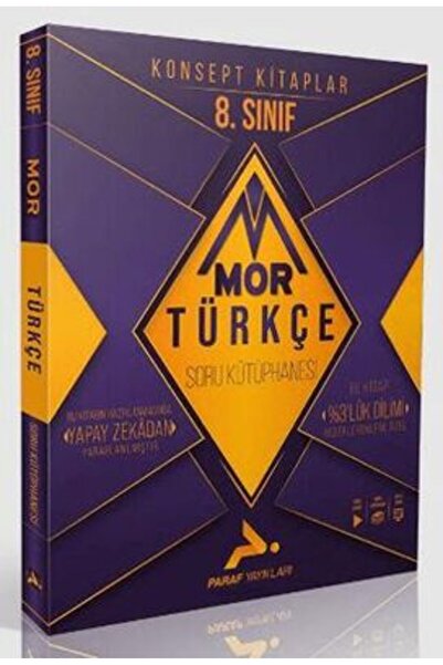 paraf yayınları Lgs Mor Türkçe Soru Kütüphanesi