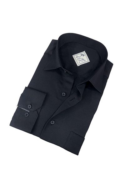 GÖMLEK GALERİSİ Classic Relaxed Fit Straight Long Sleeve Men's Shirt