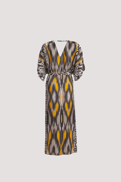 Nomads Felt Ikat Patterned Low-Cut Dress