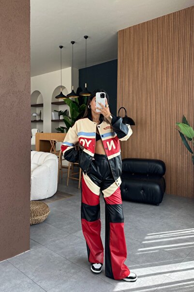 Chef d'atelier Women's Leather Biker Jacket Pants