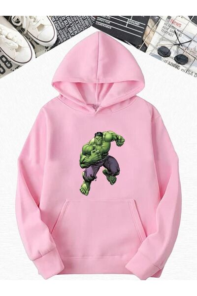 DM DOLCE MORE سترة رياضية للأطفال بقلنسوة مطبوعة بتصميم هالك مصنوعة من القطن ...