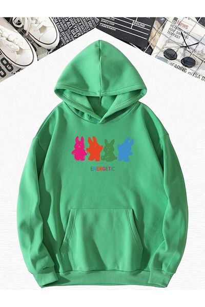 BENROMA Children's Enegetic Printed Unisex Mold Hooded Sweatshirt