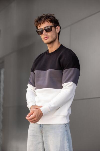 Oksit Trc 3244 Три нитки бавовняні шматочки велосипедний комір чоловічий світшот