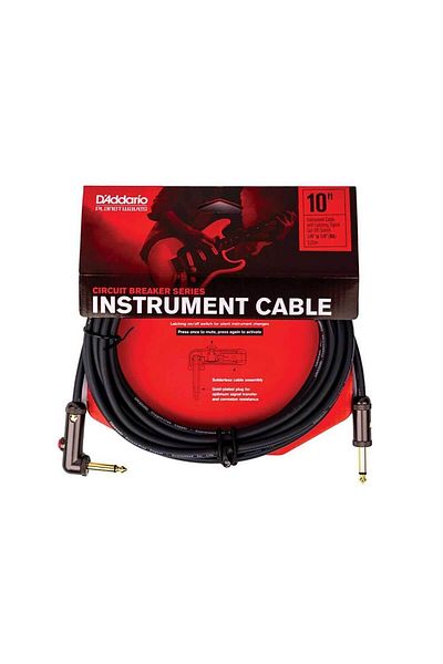 Daddario Planet Waves PW-AGLRA-10 Instrument Cable with Circuit Breaker 3.05 Meters