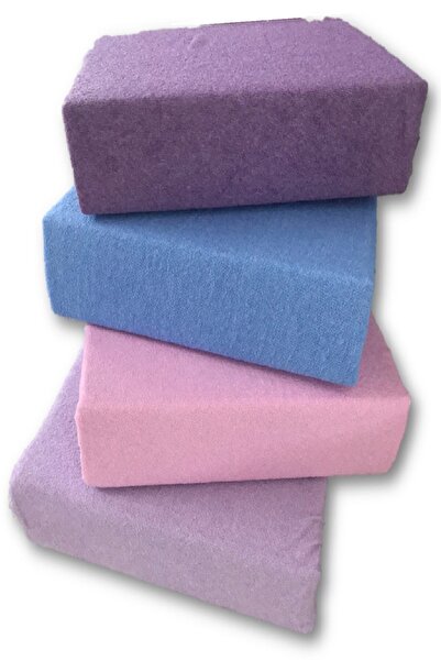 mycey Mavi Lastikli Streç Battal Boy Havlu Çarşaf 180x200 Cm