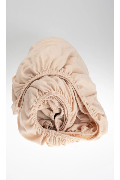 Altın Karma Jersey Combed Cotton 100x200 Cm Single Elastic Sheet Cream