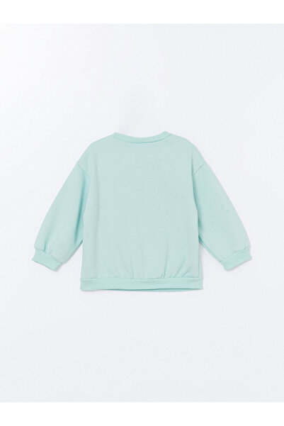 LC Waikiki Lw - Bisiklet Yaka Baskılı Kız Bebek Sweatshirt