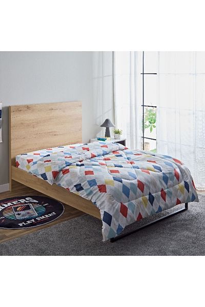 Home Box Nora Twin Plaid Microfibre Reversible Comforter 160x220 cm