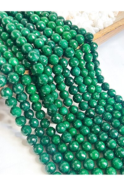 RLX BUJİTERİ 8 ملم حجر اليشم الطبيعي 1 سلسلة (47 قطعة)