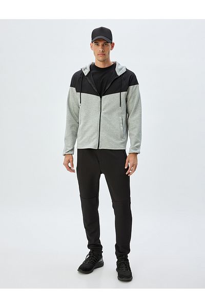 Koton Pantaloni de sport Jogger - Talie cu șireturi, buzunare cu fermoar, cusături