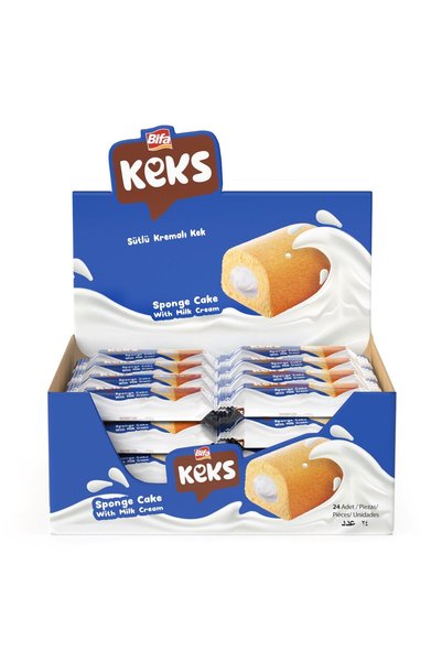 BİFA KEKS كعكة إسفنجية 45 جرام × 24 قطعة