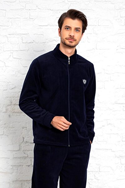 Lukitus Ανδρικό Σετ Φλις Φόρμας - Λεπτομέρεια με φερμουάρ