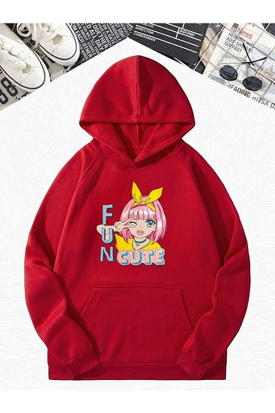 BENROMA Kids Fun Cute Printed Unisex Mold Hooded Sweatshirt