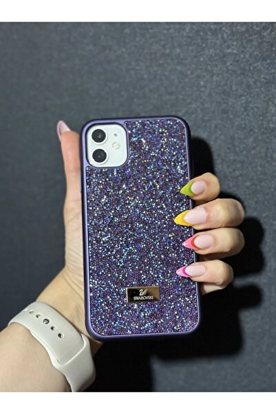 Vision iPhone 12 &12 PRO Uyumlu Parlak Pırlanta Taşlı Elmas Pullu Işıltılı Parıltılı Lux Kılıf ,Kapak