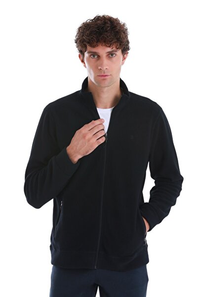 Hatemoğlu Lacivert Regular Fit Tam Fermuarlı Polar Sweatshirt