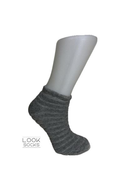 LOOKSOCKS Look Socks Women's Cotton Reverse Towel Socks 4 Pairs of Socks