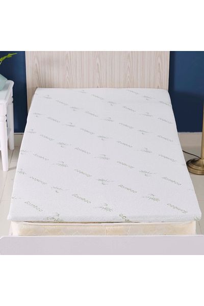 Home Box Comfort Bamboo Memory Foam Single Mattress Topper 90x200 cm