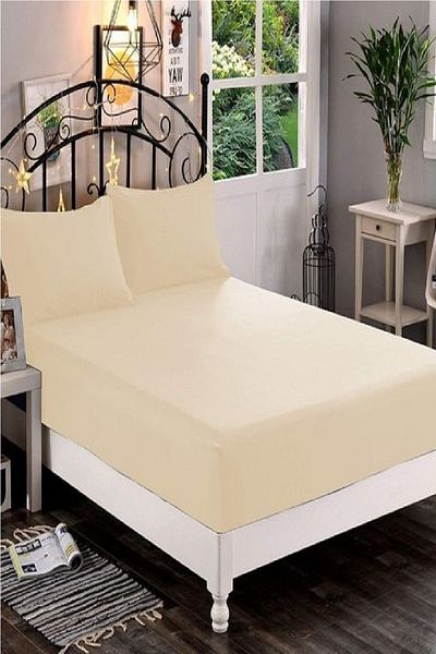 mycey Cream Elastic Stretch Oversize Towel Sheet 180x200 Cm