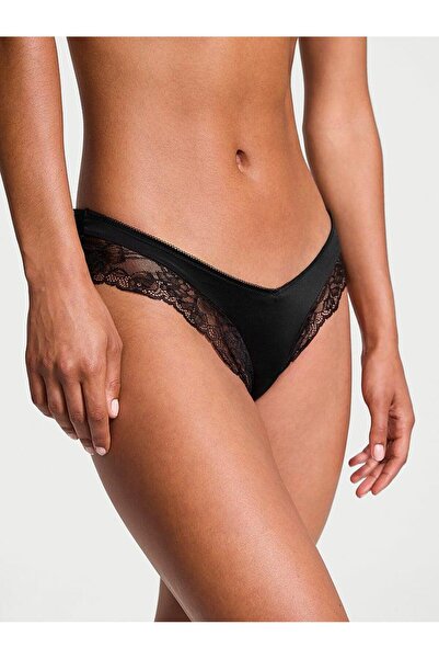 Victoria's Secret Gül Dantelli Derin Bacak Kesim Cheeky Külot