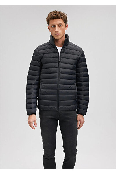 Mavi Siyah Şişme Mont 0110016-35178