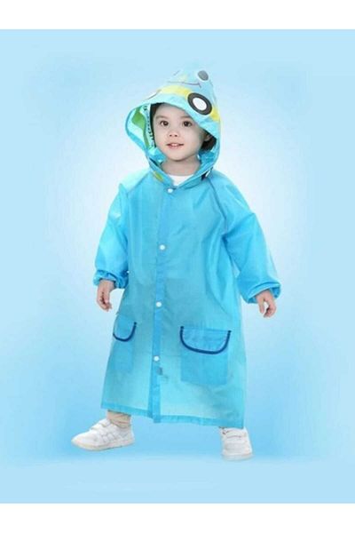 Mucha Blue Boy's Raincoat Primary School Raincoat