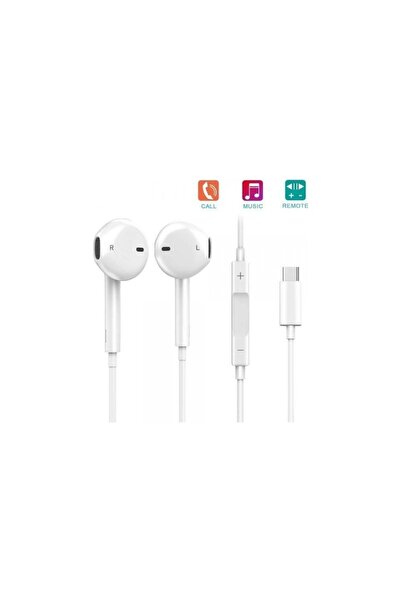 Evax İphone 17 Pro Max / 17 Pro / 17 Air / 17 Uyumlu Type-C Stereo Mikrofonlu Kulaklık