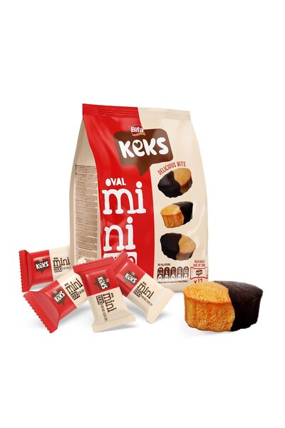 BİFA KEKS Mini Oval Kek Sade Ve Kakaolu 170 gr X 2 Adet