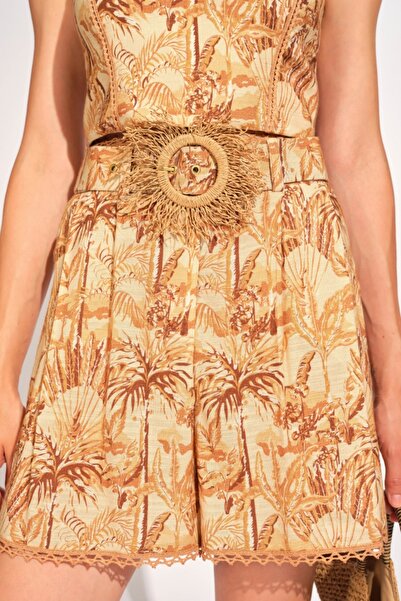 Ruck & Maul Açık Kahverengi Kadın Şort