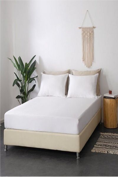 Bebesi Double Towel Sheet Set Color White 150x200 Cm