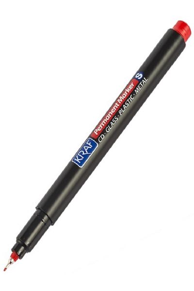 KRAF Pack of 12 S Tip Red Acetate Pen Ohp Plus 290