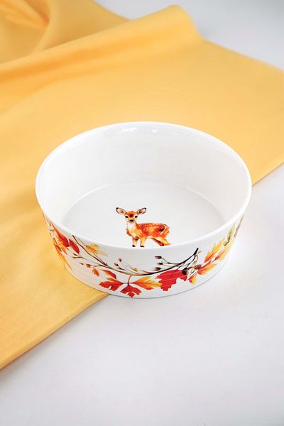 Bursa Porselen Dekor Fall'24 Deer Porcelain Salad Bowl