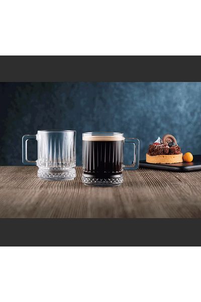 Paşabahçe Elysia Glass Mug with 2 Handles