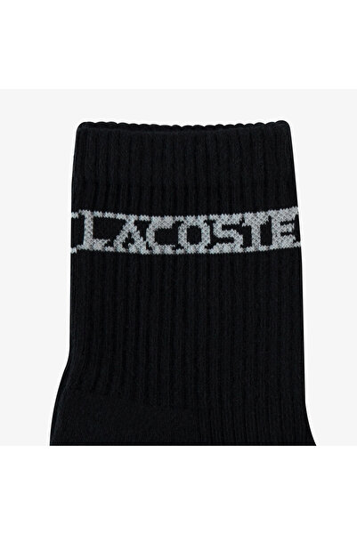 Lacoste Унисекс черни чорапи с принт