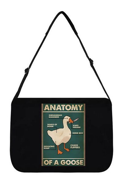 Cemira Y2k Anatomy Of A Goose Duck Tote - Geantă Messenger din pânză unisex Street Style