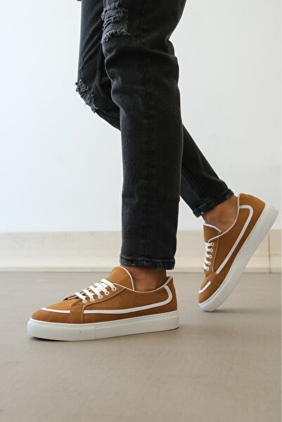 BOA BA0351 Αθλητικά παπούτσια BOA Lace-Up Leather Powder Daily Tan Color