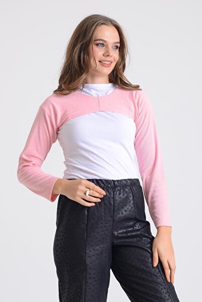 PİNKMARK PINKMARK ΓΥΝΑΙΚΕΙΑ ΕΣΩΡΟΥΧΑ HIJAB ΜΑΚΡΥ ΜΑΝΙΚΙ ΠΑΛΤΟ BOLERO PMBL25545