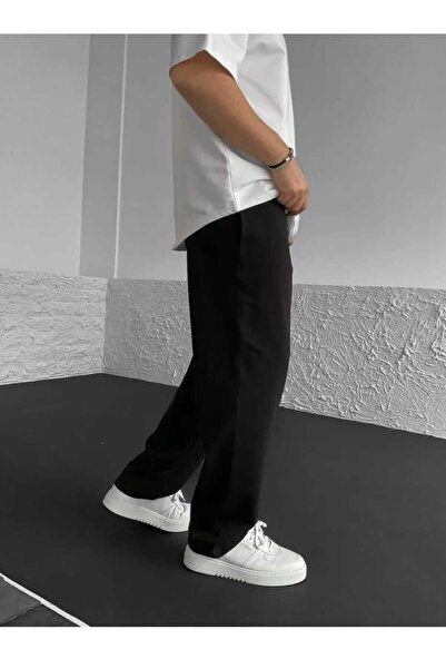 yx yustex sport Pantaloni de sport lungi Walker Baggy Wide Leg cu 2 fire de g...