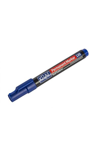 KRAF 220 Permanent Marker Yuvarlak Uç - Mavi