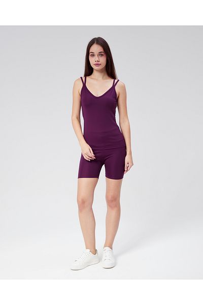 Peachy Double String Strap Sports/Casual Athlete Thin Strap Blouse T-Shirt
