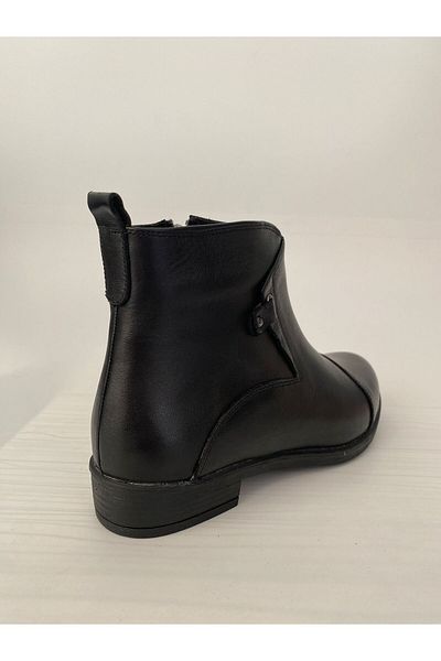 Scavia 573 Ορθοπεδικές Γνήσιες Γυναικείες Δερμάτινες Μπότες Μαύρες