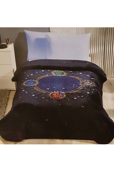 Özdilek Licensed Single Child Blanket (155X215)-Harry Potter Navy Blue