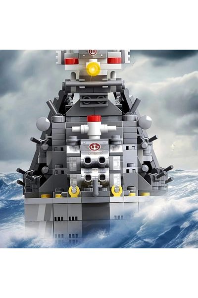 BUILDING BLOCK كتلة بناء سفينة حربية للأطفال بعمر 6 سنوات فما فوق - 538 قطعة هدية عيد ميلاد